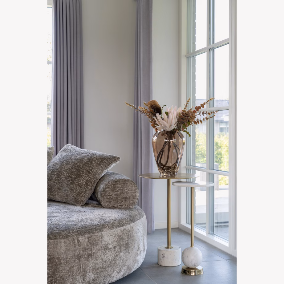 Ümmargune chenille-kangast päevavoodi 160 cm, naturaalne, Cairo - 5