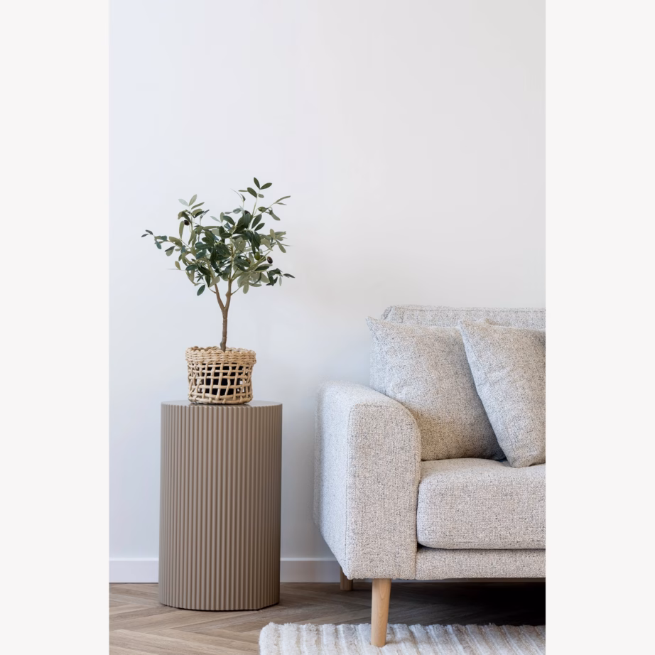 Ümmargune MDF abilaud, tume liivatoon, ø30 x 50 cm Farense - 4
