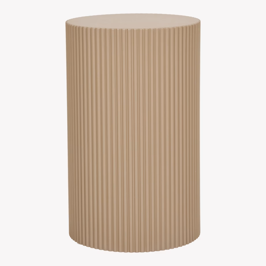 Ümmargune MDF abilaud, tume liivatoon, ø30 x 50 cm Farense - 5