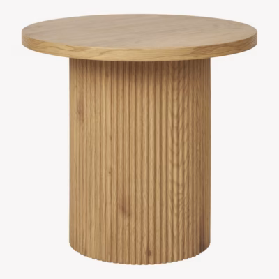 Ümmargune naturaalset tooni abilaud Boavista, Ø48 x 45 cm