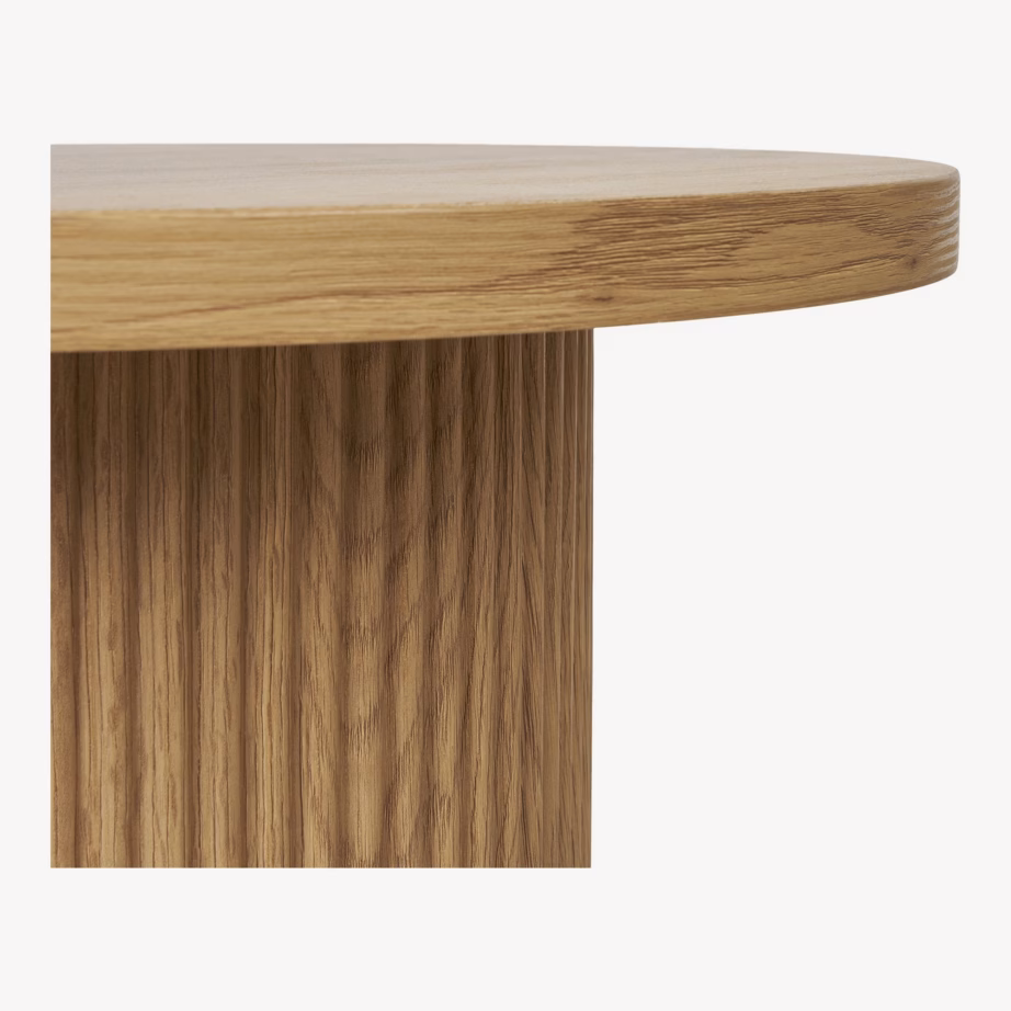 Ümmargune naturaalset tooni abilaud Boavista, Ø48 x 45 cm - 3