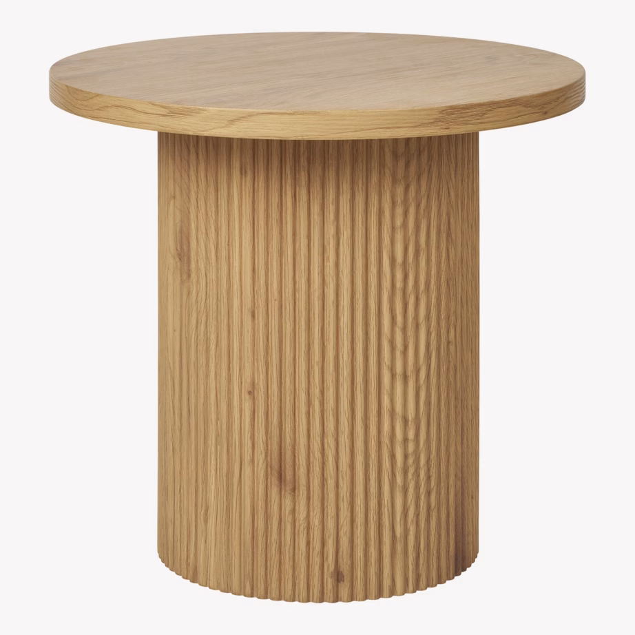 Ümmargune naturaalset tooni abilaud Boavista, Ø48 x 45 cm - 6