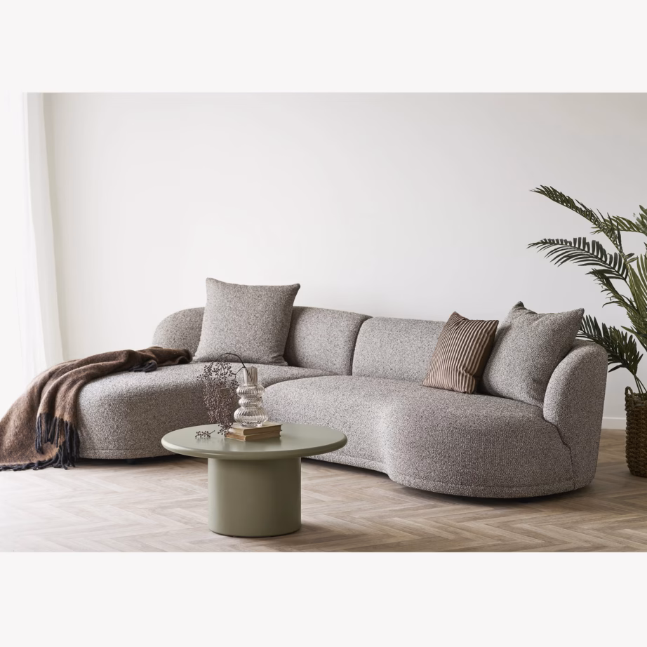 Ümmargune roheline MDF-diivanilaud Nagano, ø 80 x 40 cm - 4