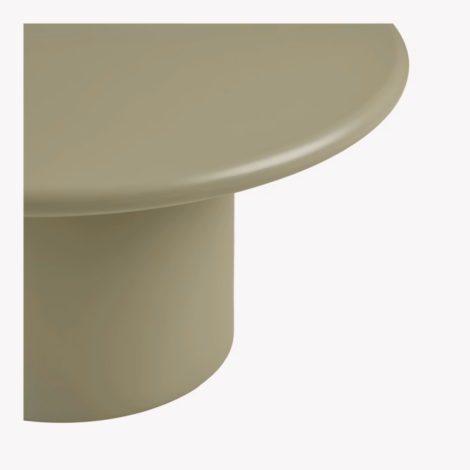 Ümmargune roheline MDF-diivanilaud Nagano, ø 80 x 40 cm - 5
