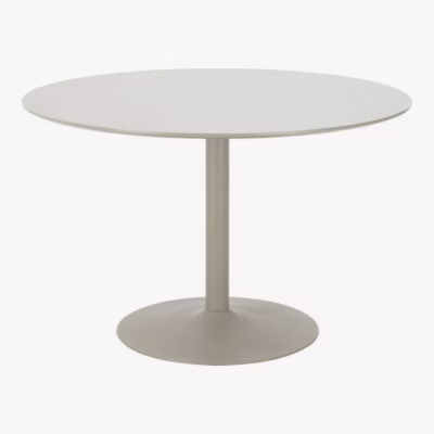 Ümmargune söögilaud MDF-plaadiga, liivakarva, ø120 cm Riva