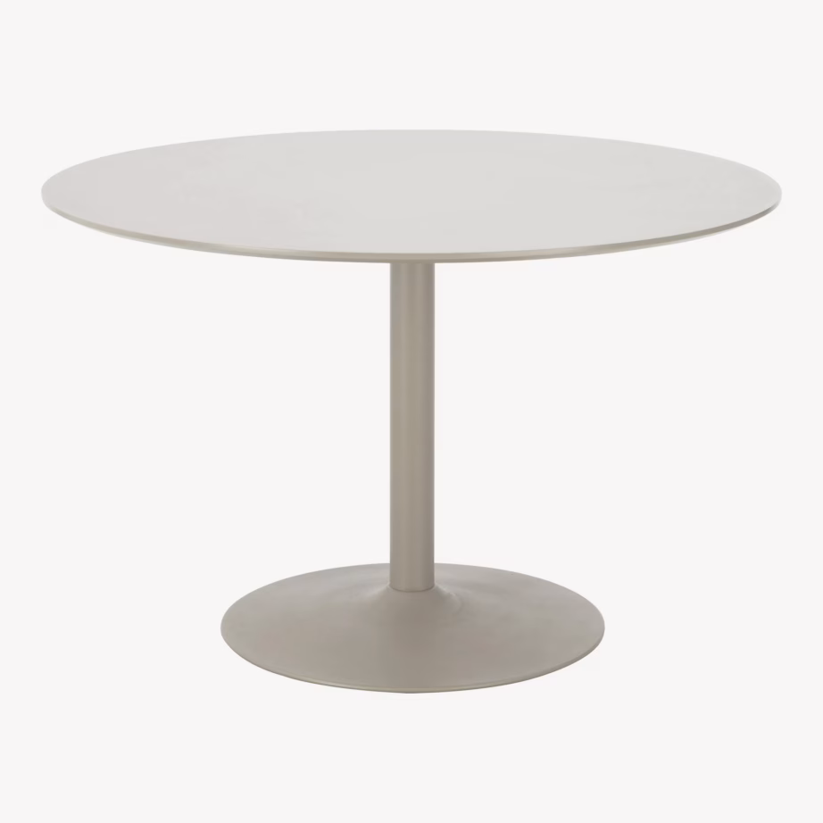 Ümmargune söögilaud MDF-plaadiga, liivakarva, ø120 cm Riva - 6