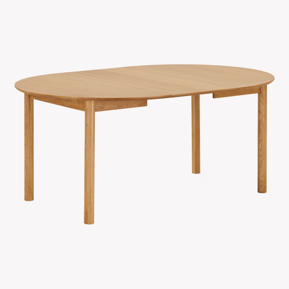 Ümmargune tammespooniga söögilaud pikendustega Bundaberg 120–220 cm - 6