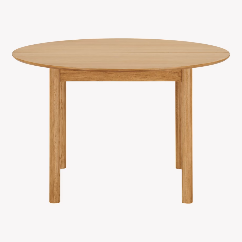 Ümmargune tammespooniga söögilaud pikendustega Bundaberg 120–220 cm - 8