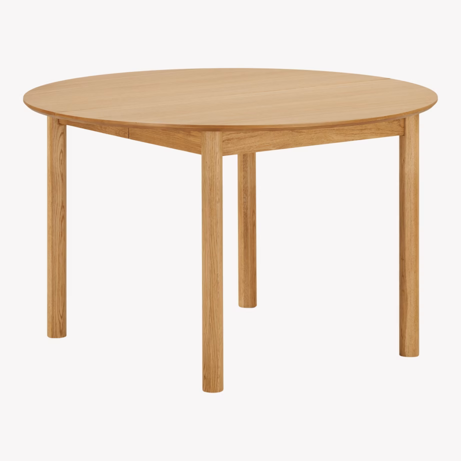 Ümmargune tammespooniga söögilaud pikendustega Bundaberg 120–220 cm - 9
