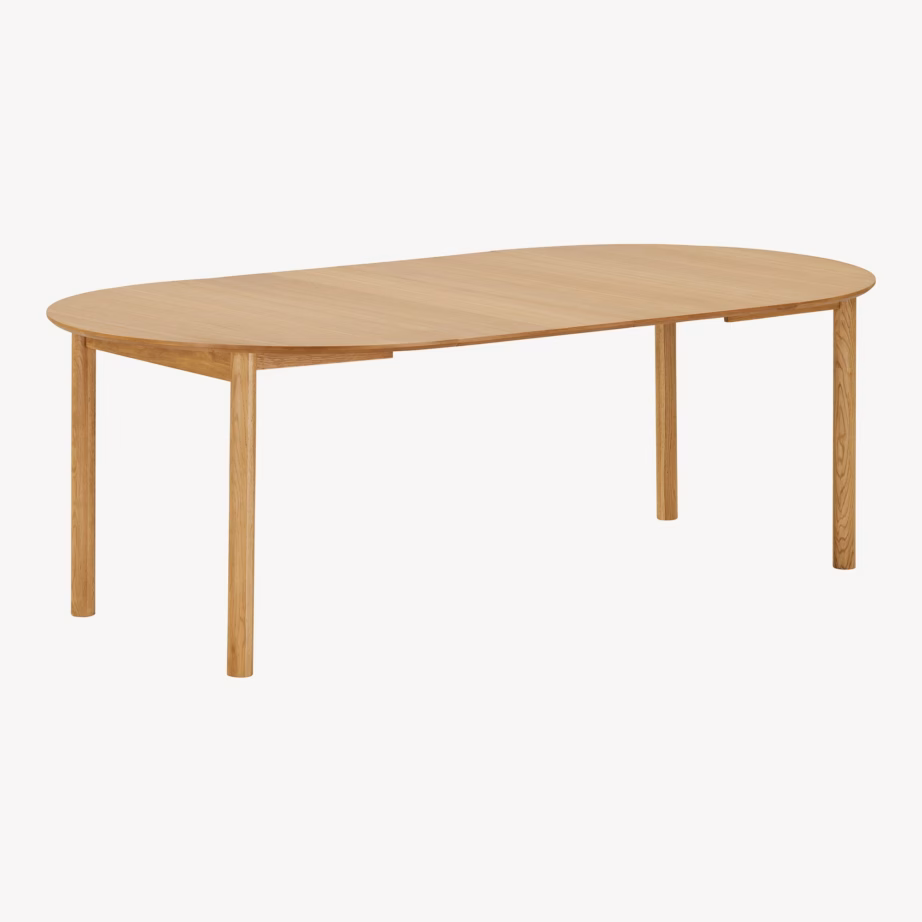 Ümmargune tammespooniga söögilaud pikendustega Bundaberg 120–220 cm - 12