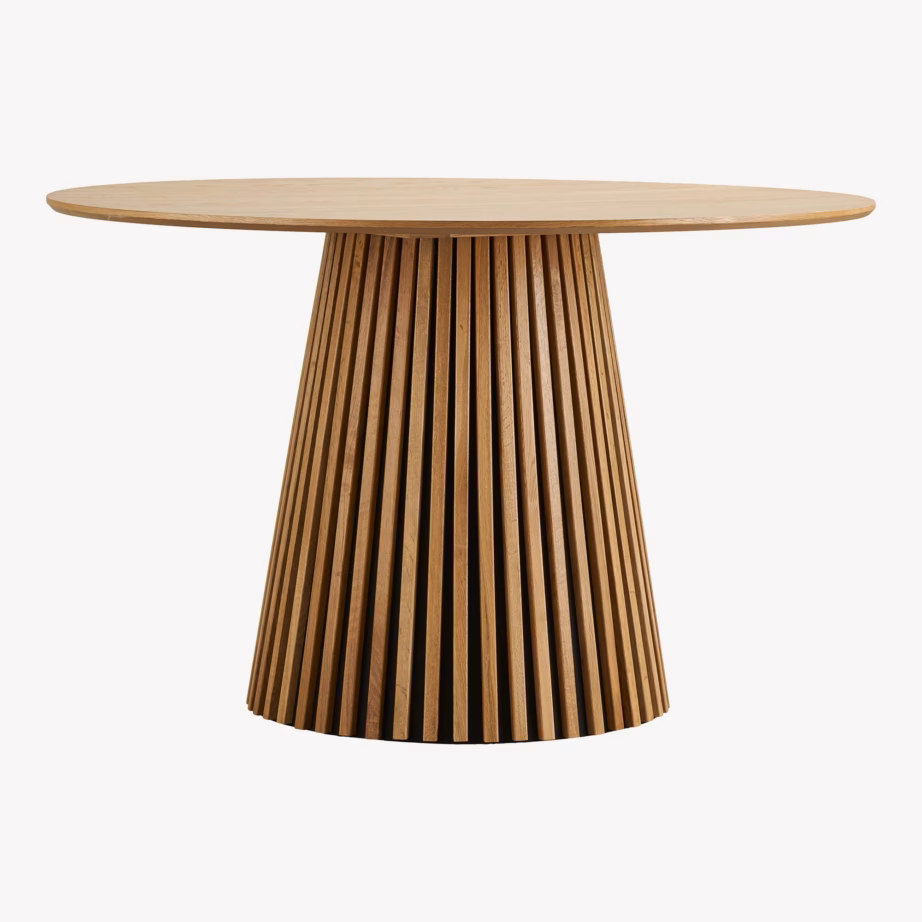 Ümmargune tammespoonist söögilaud Osaka, ø120 cm - 3