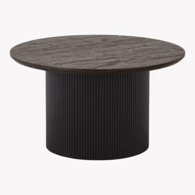 Ümmargune tumepruun diivanilaud MDF-ist, ø80 x 45 cm, Boavista