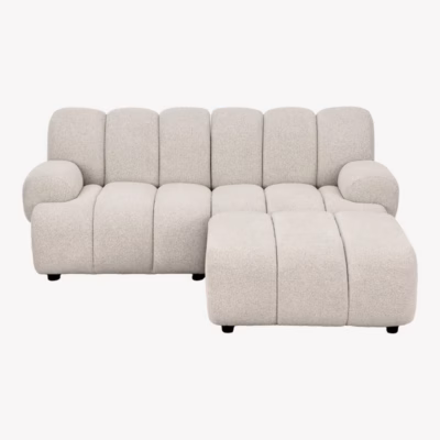 Modulaarne 2,5‑kohaline diivan tumbaga, liivakarva, parempoolne Taza