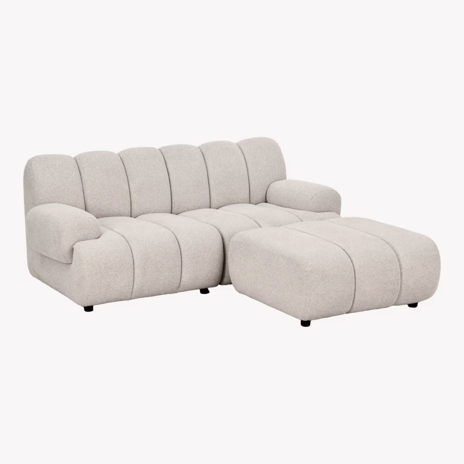 Modulaarne 2,5‑kohaline diivan tumbaga, liivakarva, parempoolne Taza - 3