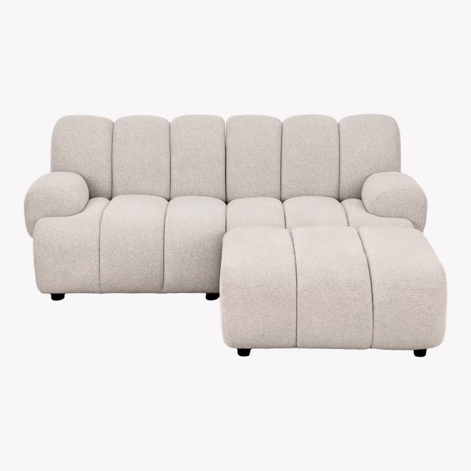 Modulaarne 2,5‑kohaline diivan tumbaga, liivakarva, parempoolne Taza - 5