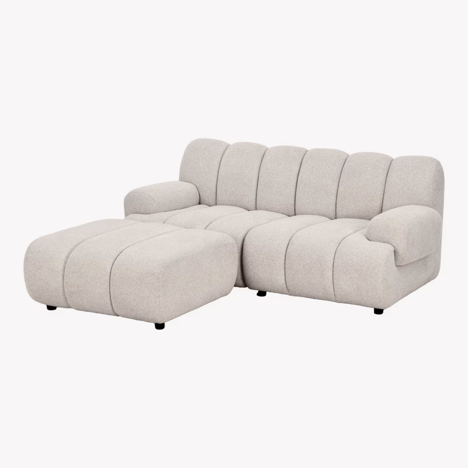 Modulaarne 2,5-kohaline diivan tumbaga, liivakarva, vasakpoolne Taza - 3