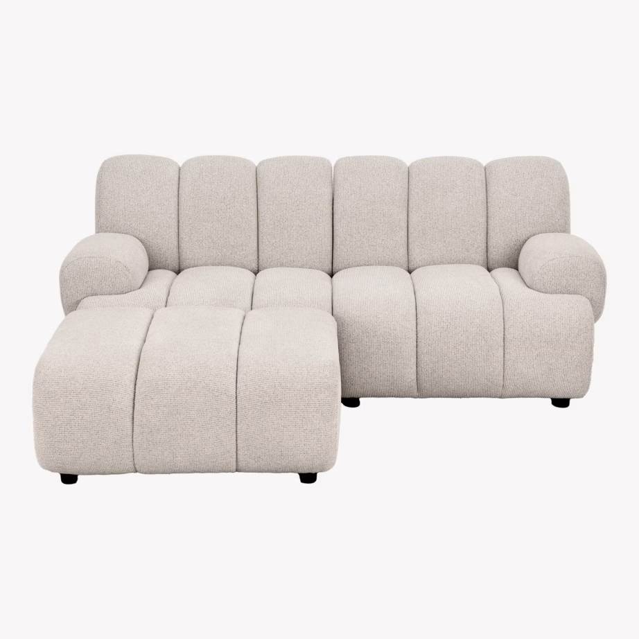 Modulaarne 2,5-kohaline diivan tumbaga, liivakarva, vasakpoolne Taza - 5