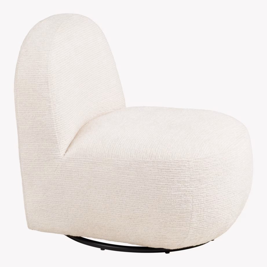 Murdvalge lounge-tugitooli ja tumba komplekt Milo - 3