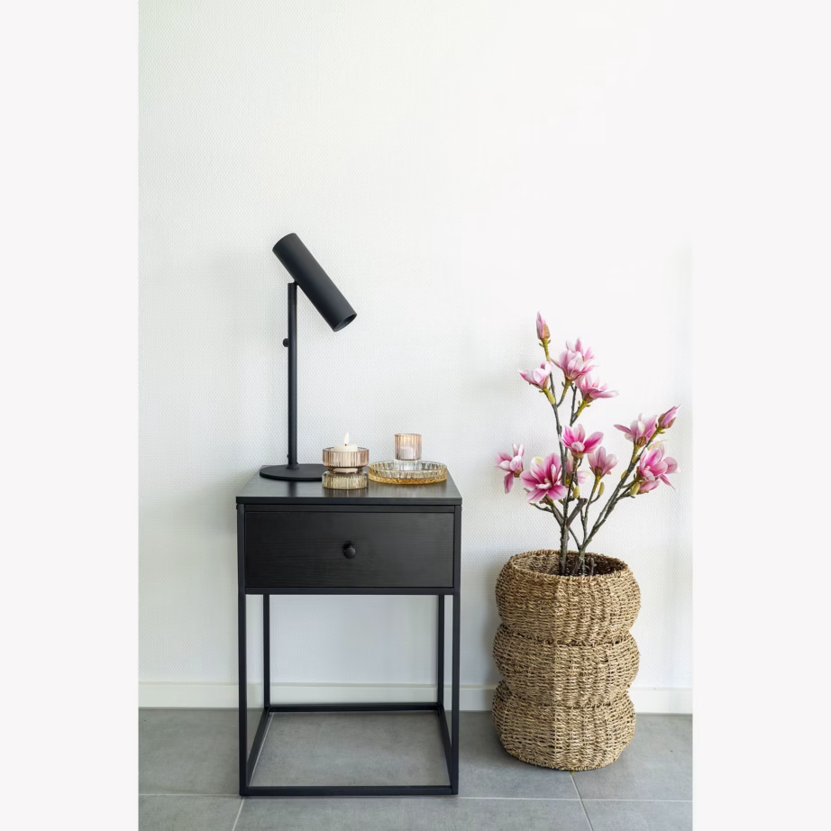 Must abilaud 1 sahtliga metallraamiga 40x40x55 cm Vita - 2