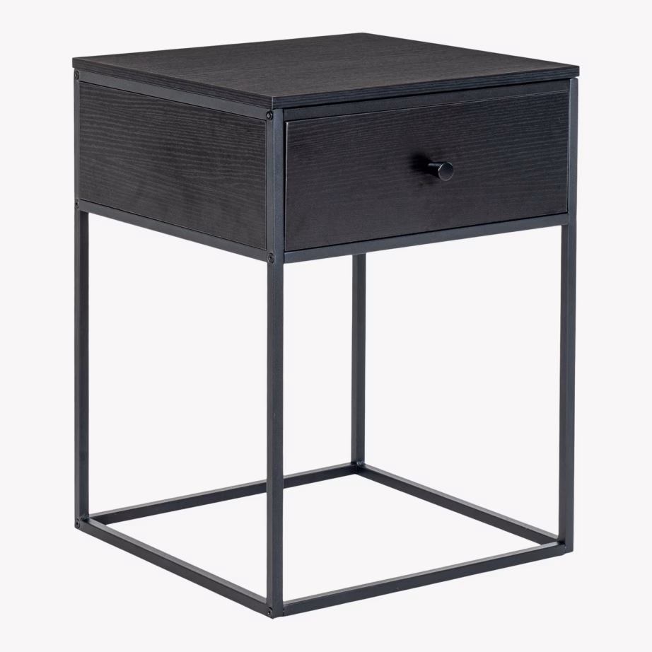 Must abilaud 1 sahtliga metallraamiga 40x40x55 cm Vita - 3