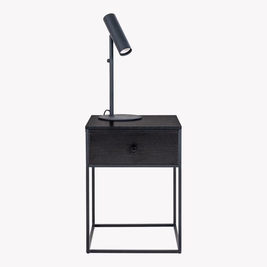 Must abilaud 1 sahtliga metallraamiga 40x40x55 cm Vita - 5