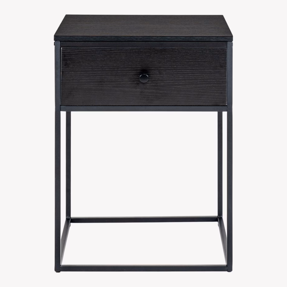 Must abilaud 1 sahtliga metallraamiga 40x40x55 cm Vita - 6