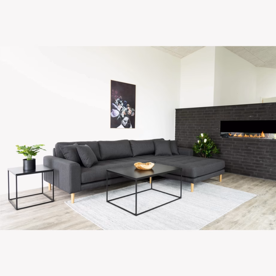 Must diivanilaud 60×90×45 cm metallraamiga Vita - 2