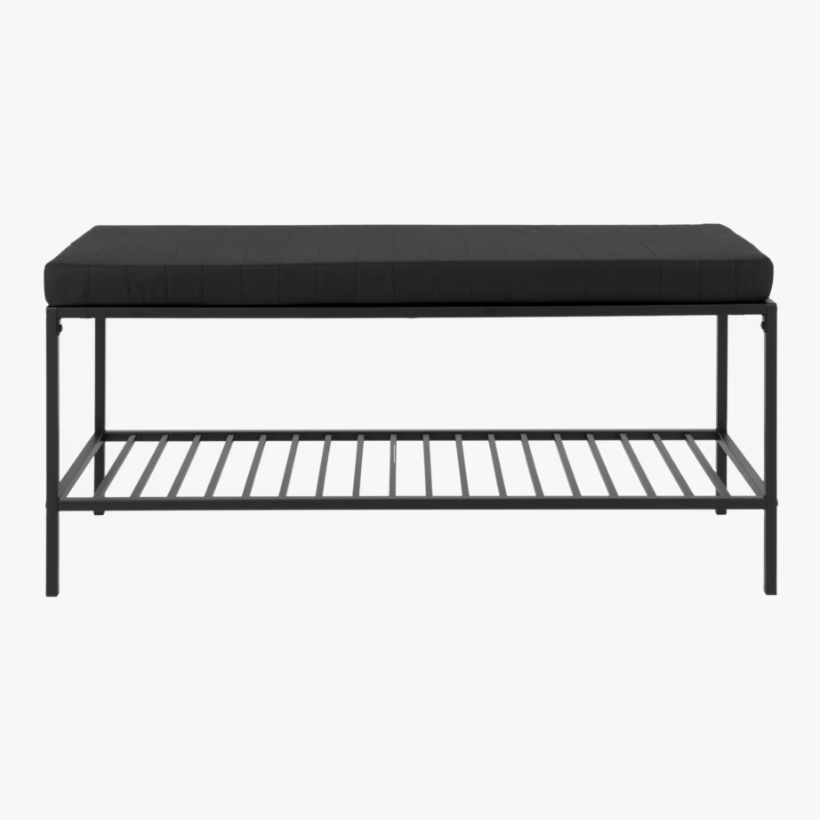 Must esikupink pehmendusega istme ja riiuliga Vita 100x36x48,5 cm - 3