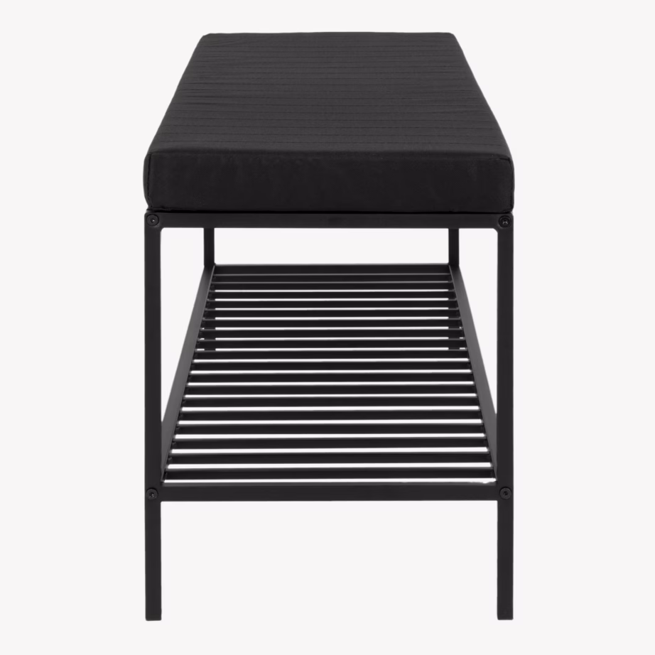 Must esikupink pehmendusega istme ja riiuliga Vita 100x36x48,5 cm - 9