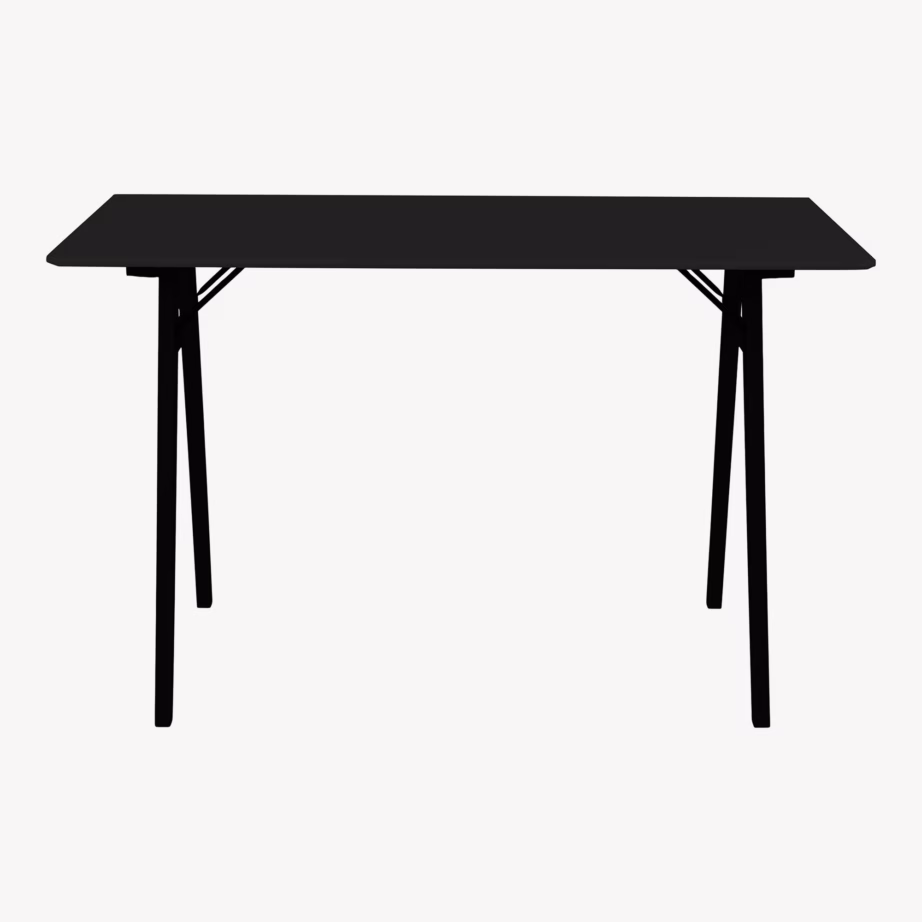 Must kirjutuslaud MDF-ist ja kummipuust 120×60 cm Vojens - 3