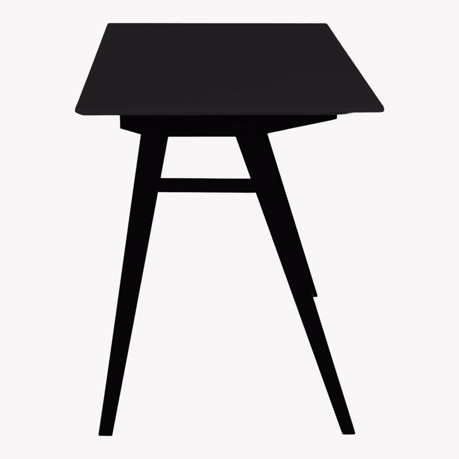 Must kirjutuslaud MDF-ist ja kummipuust 120×60 cm Vojens - 4