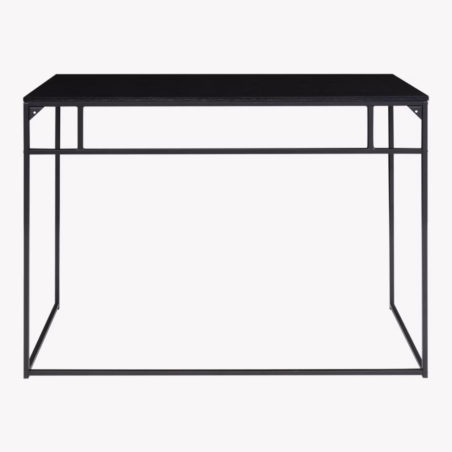 Must kompaktne kontorilaud 100x45x75 cm metallraamiga Vita - 10