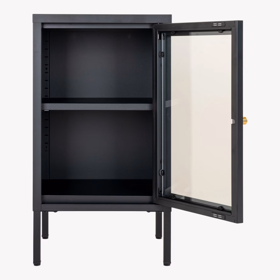 Must metallkapp klaasuksega Dalby 38x35x70 cm - 4