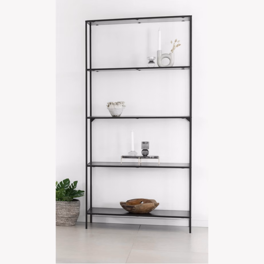 Must metallriiul 5 tasapinnaga 80x36x170 cm Vita - 2