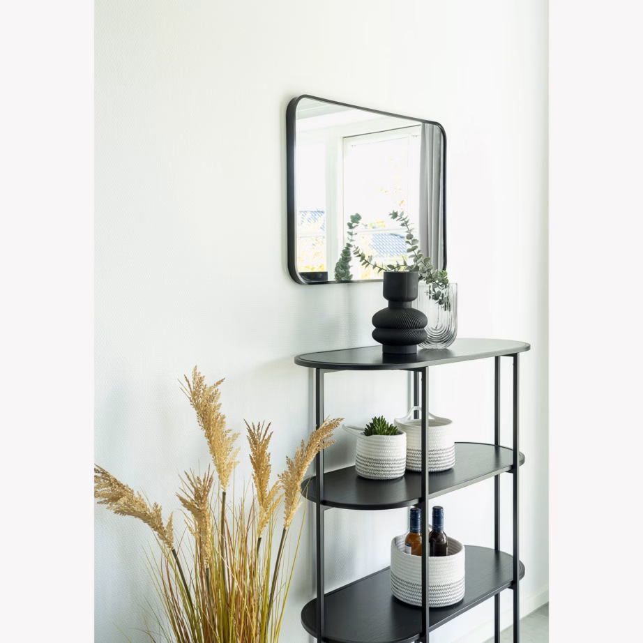 Must ovaalne raamaturiiul 4 tasapinnaga Vita 85x36x111 cm - 2