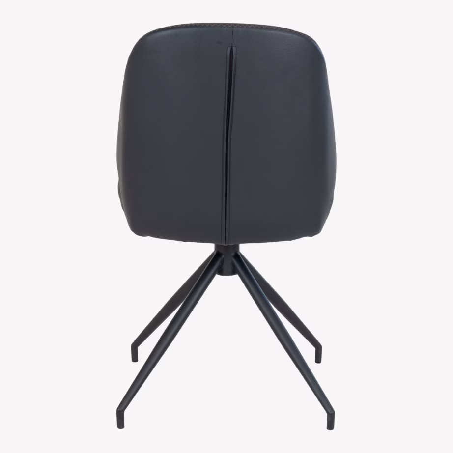Must pöörlev söögitool PU-kunstnahast metalljalgadel Monte Carlo - 5