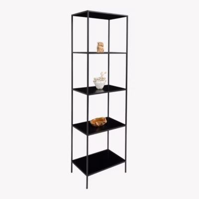 Must raamaturiiul 5 riiuliga Vita 51x36x170 cm
