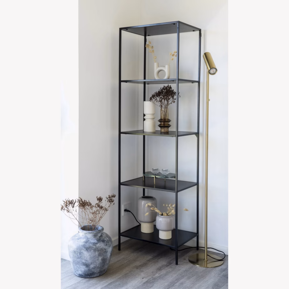 Must raamaturiiul 5 riiuliga Vita 51x36x170 cm - 5