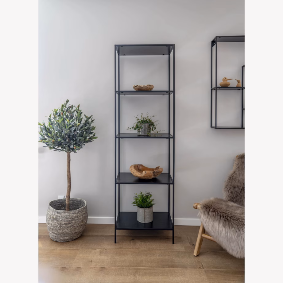 Must raamaturiiul 5 riiuliga Vita 51x36x170 cm - 7