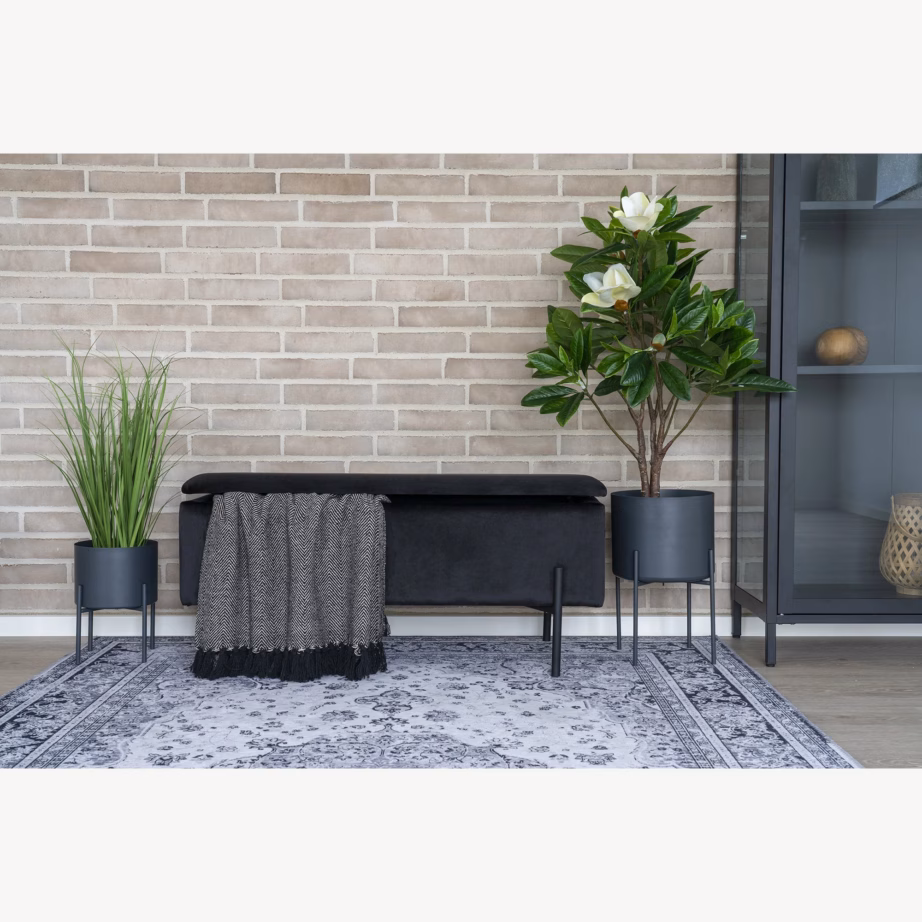 Must sametist hoiuga esikupink Watford 95×36,5×43 cm - 2
