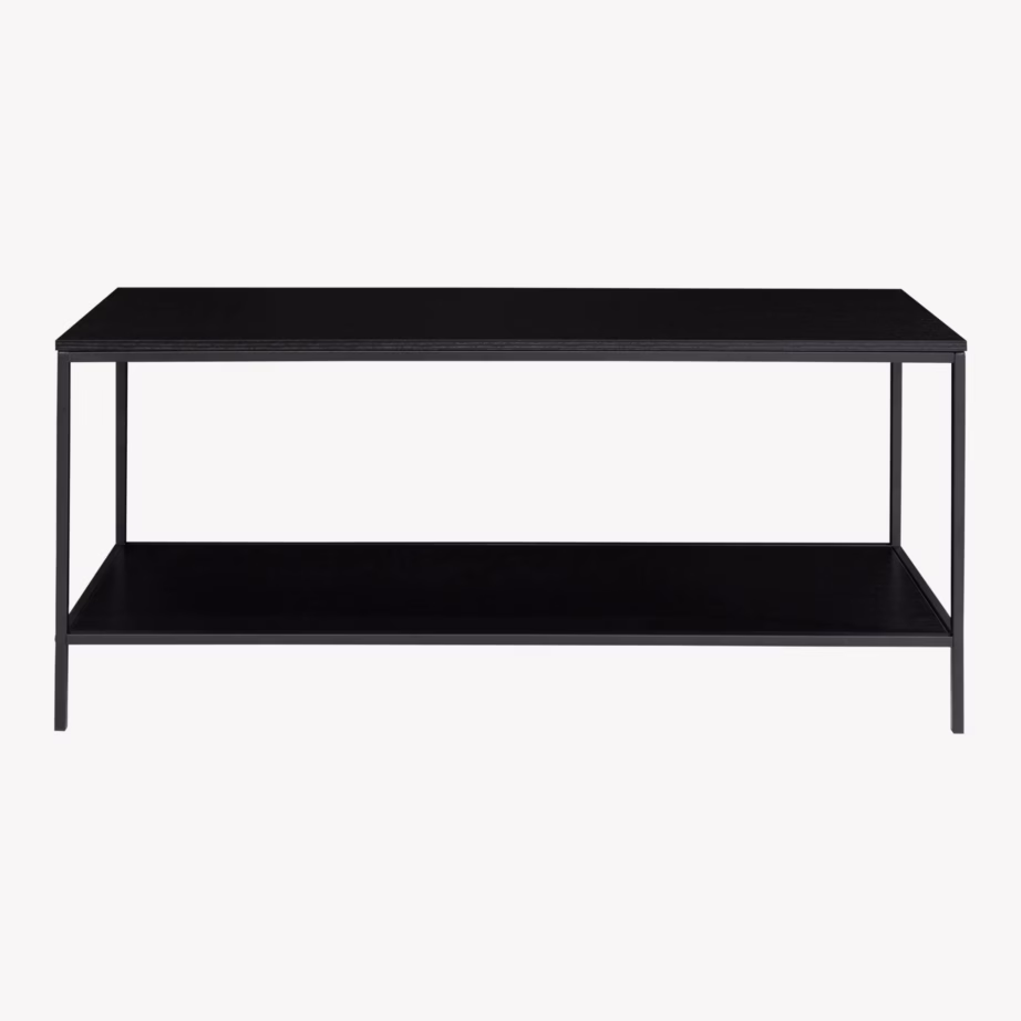 Must TV-alus kahe riiuliga 100x36x45 cm Vita - 6
