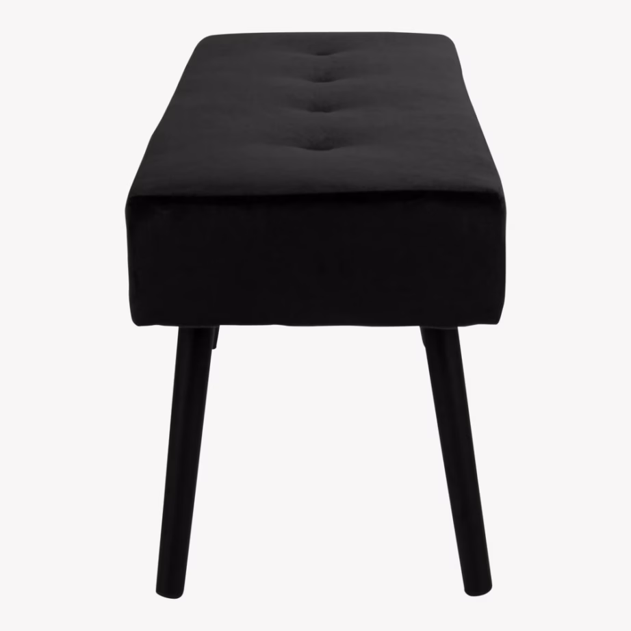 Must velvetist esikupink metalljalgadel Skiby 100x35x44 cm - 4