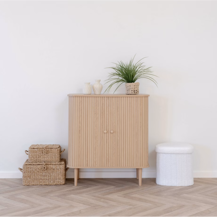 Naturaalset tooni 2-ukseline kapp 80x40x87 cm Nikko - 2