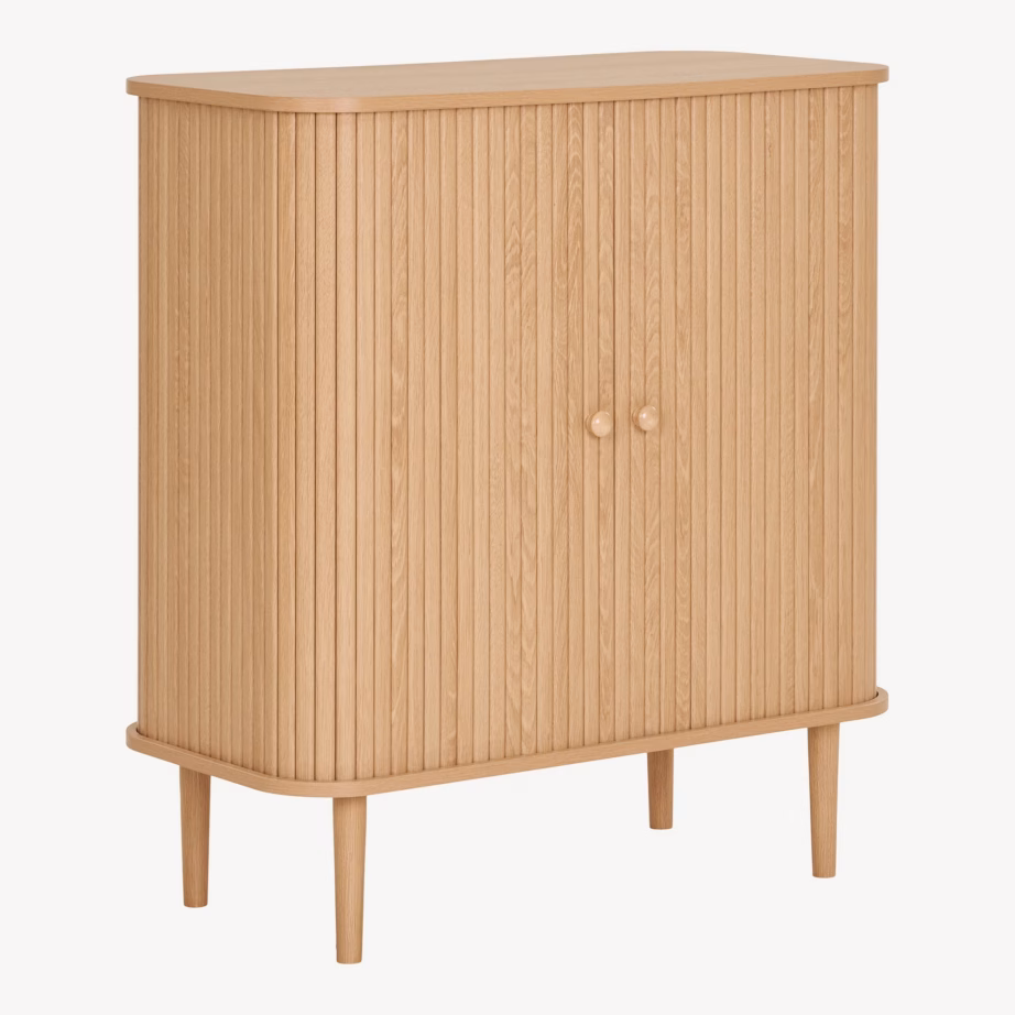 Naturaalset tooni 2-ukseline kapp 80x40x87 cm Nikko - 4