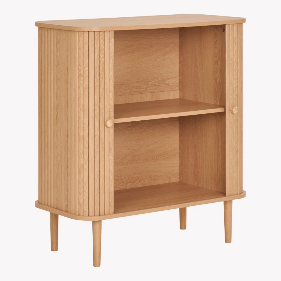 Naturaalset tooni 2-ukseline kapp 80x40x87 cm Nikko - 5