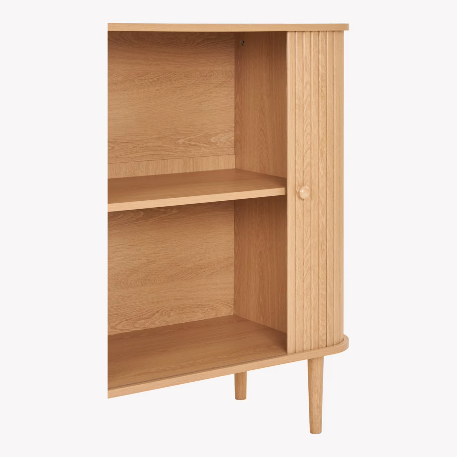 Naturaalset tooni 2-ukseline kapp 80x40x87 cm Nikko - 6