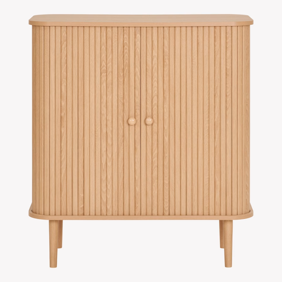 Naturaalset tooni 2-ukseline kapp 80x40x87 cm Nikko - 8