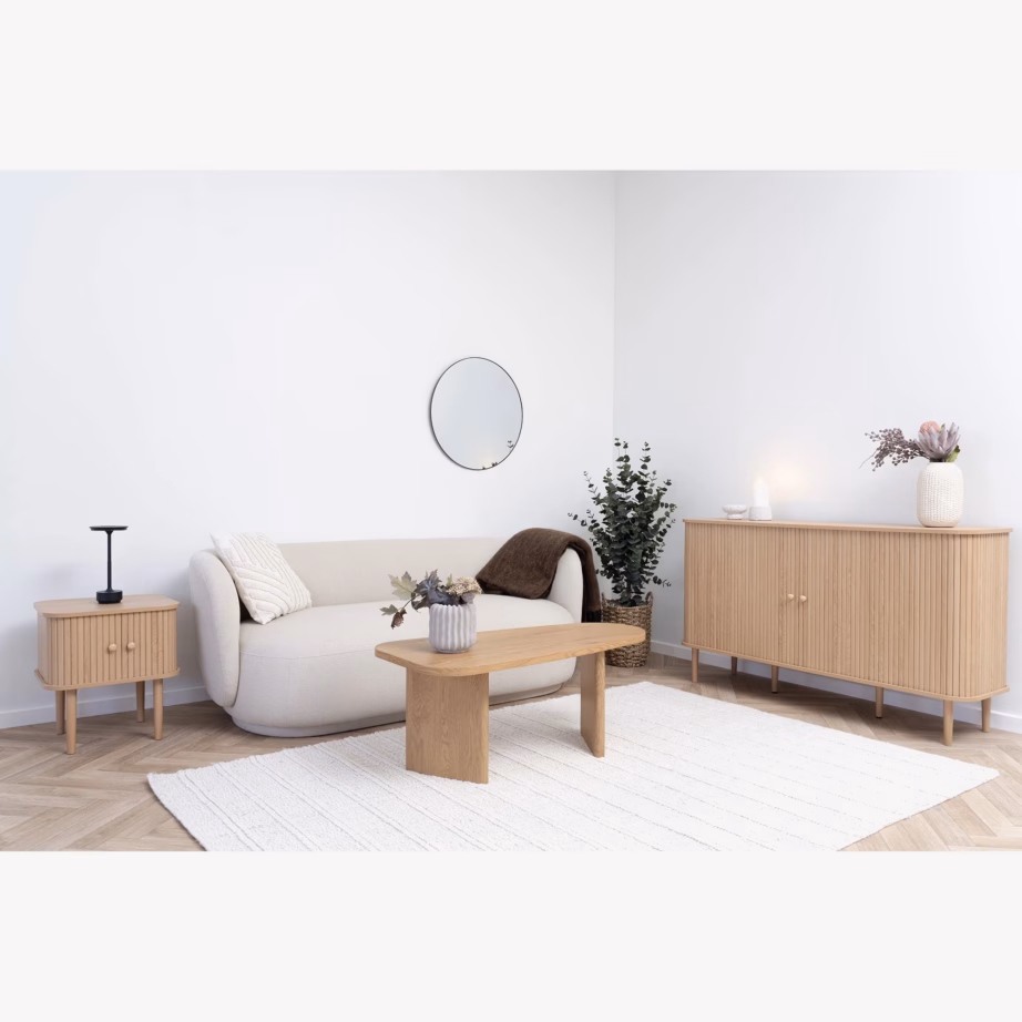 Naturaalset tooni 2-ukseline kapp-kummut 140x40x79 cm Nikko - 4