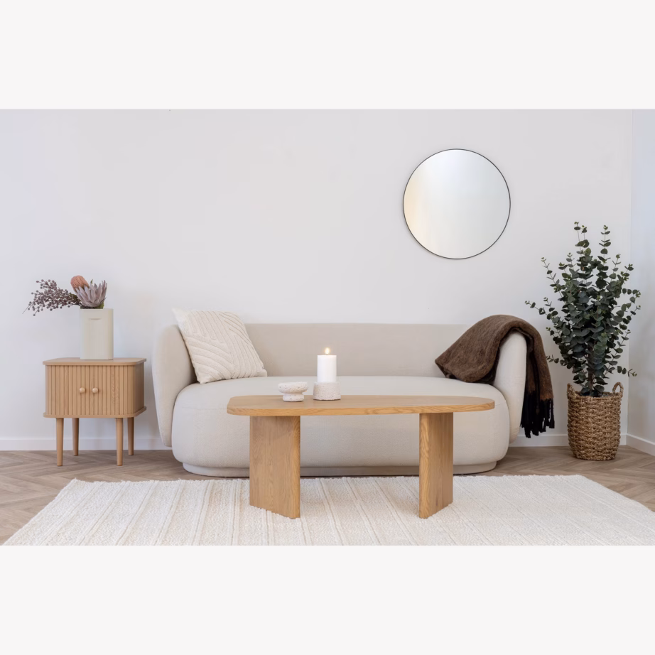 Naturaalset tooni diivanilaud Melo, MDF, 50 x 100 x 41 cm - 2