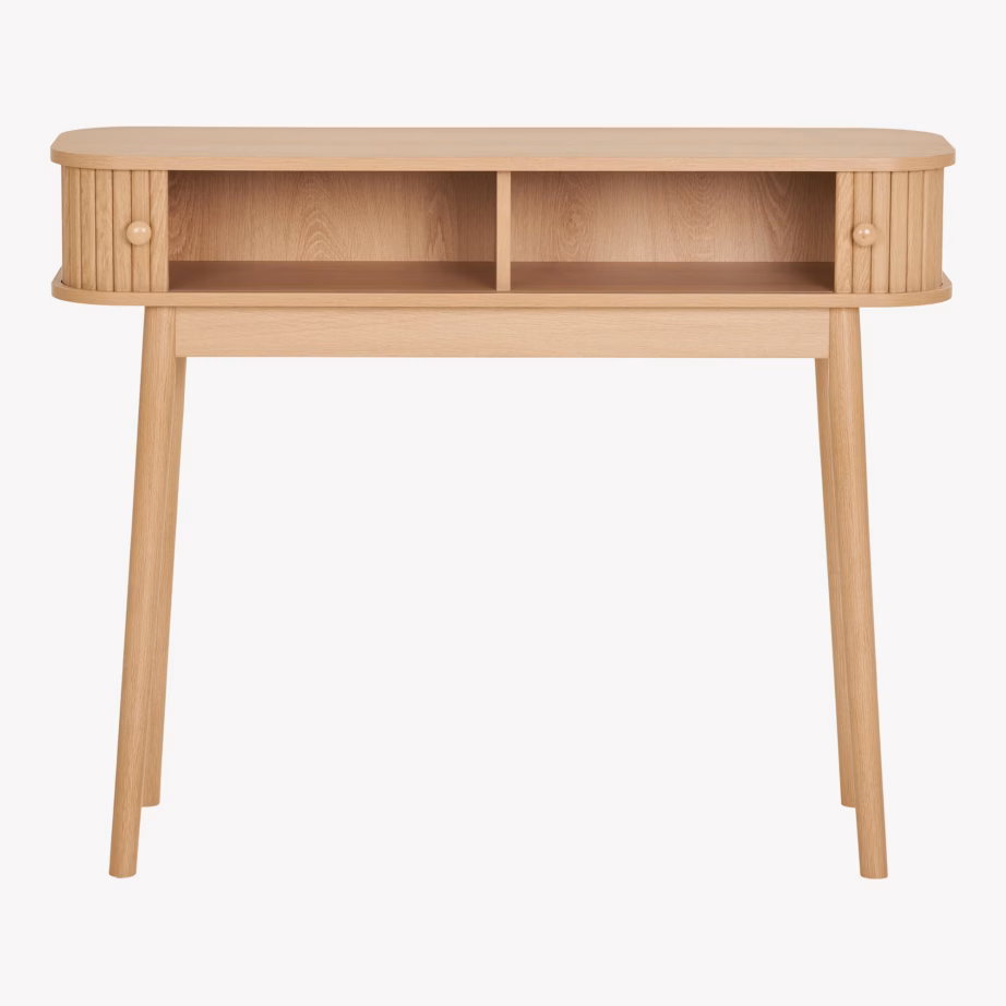 Naturaalset tooni konsoollaud kahe uksega Nikko 100x30x80 cm - 3
